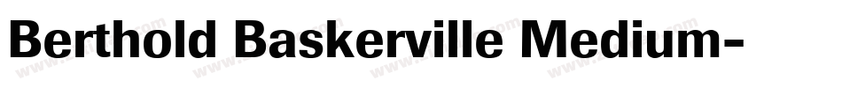 Berthold Baskerville Medium字体转换